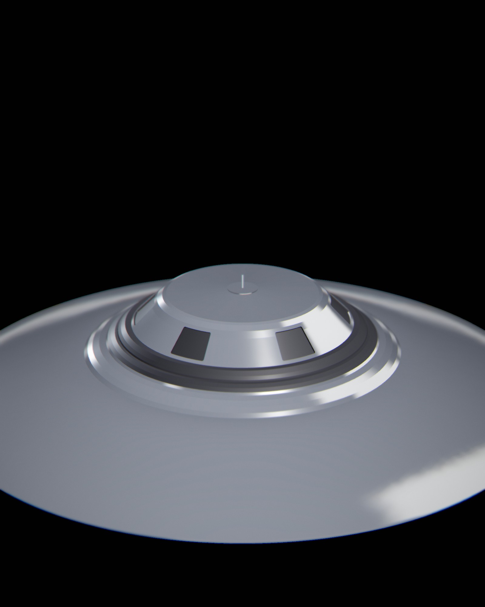 The cabin dome and window band, with the turned finish visible